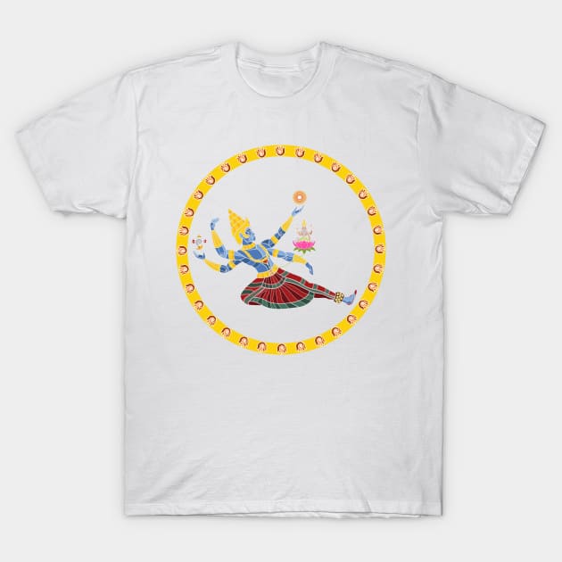 Vishnu-Cosmic Dreamer T-Shirt by artofkarthik